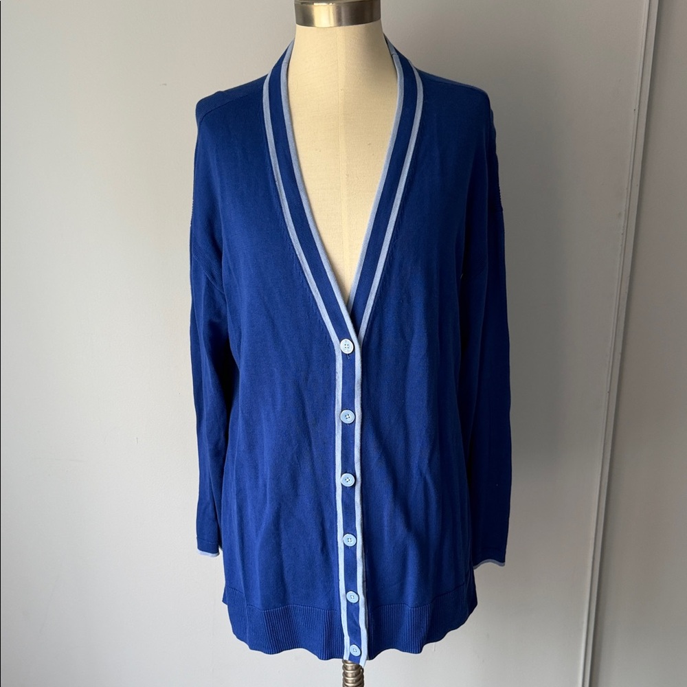 Cute blue spring sweater Talbots XL